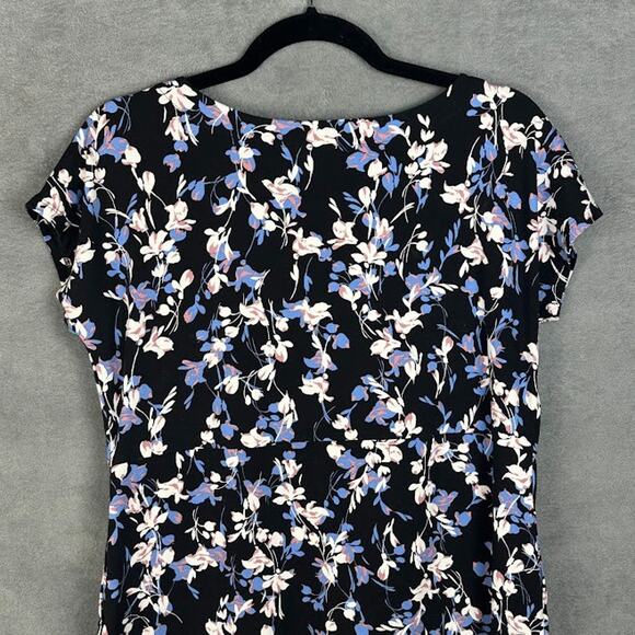 J Jill Dress Womens Small Petite Black Floral Wearever Collection Stretch Pocket - Picture 6 of 15